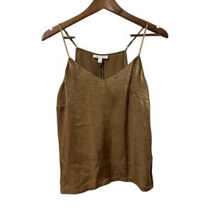 Prologue Metallic Bronze‎ V Neck Cami Tank Top Womens Size S